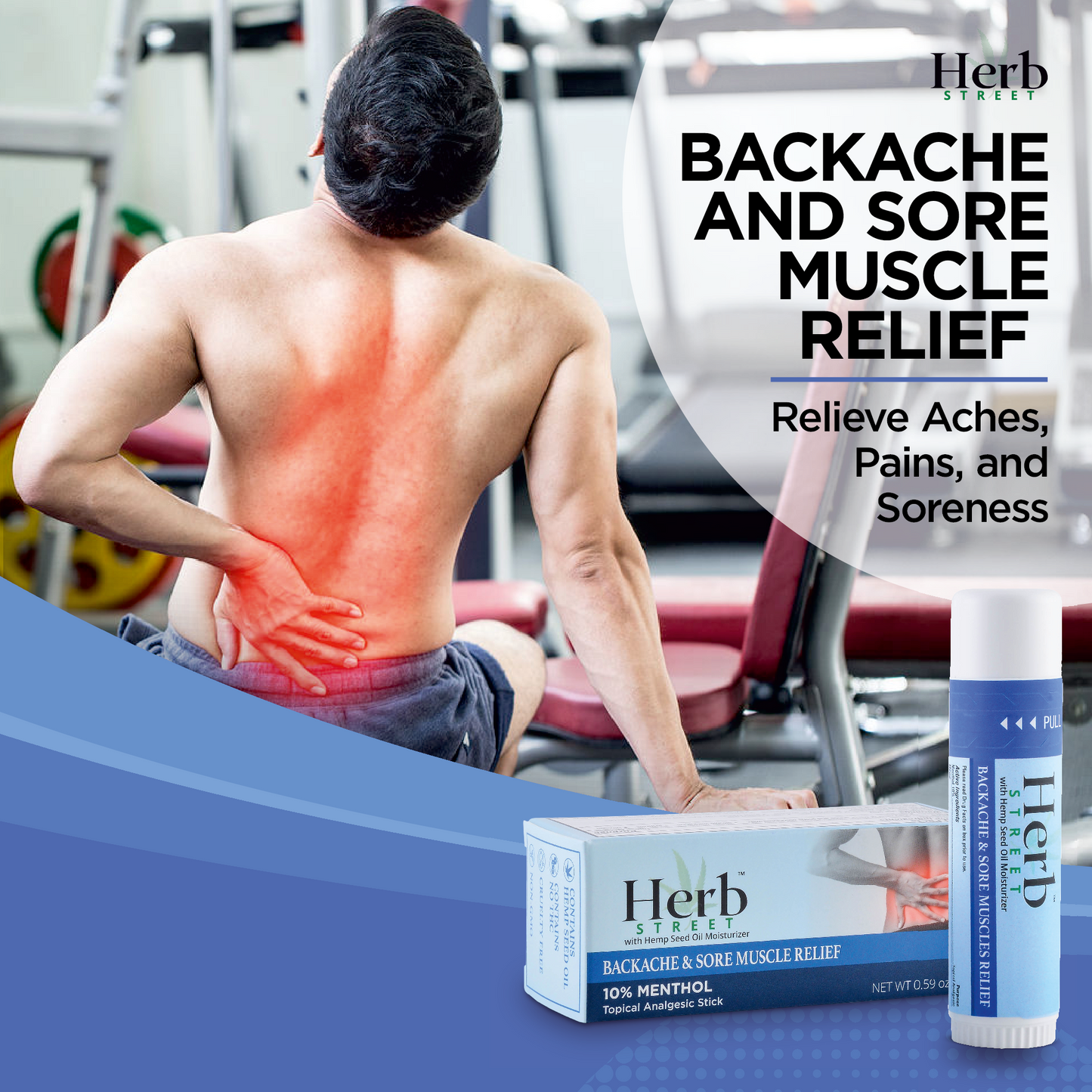 Backache and Sore Muscle Relief Stick